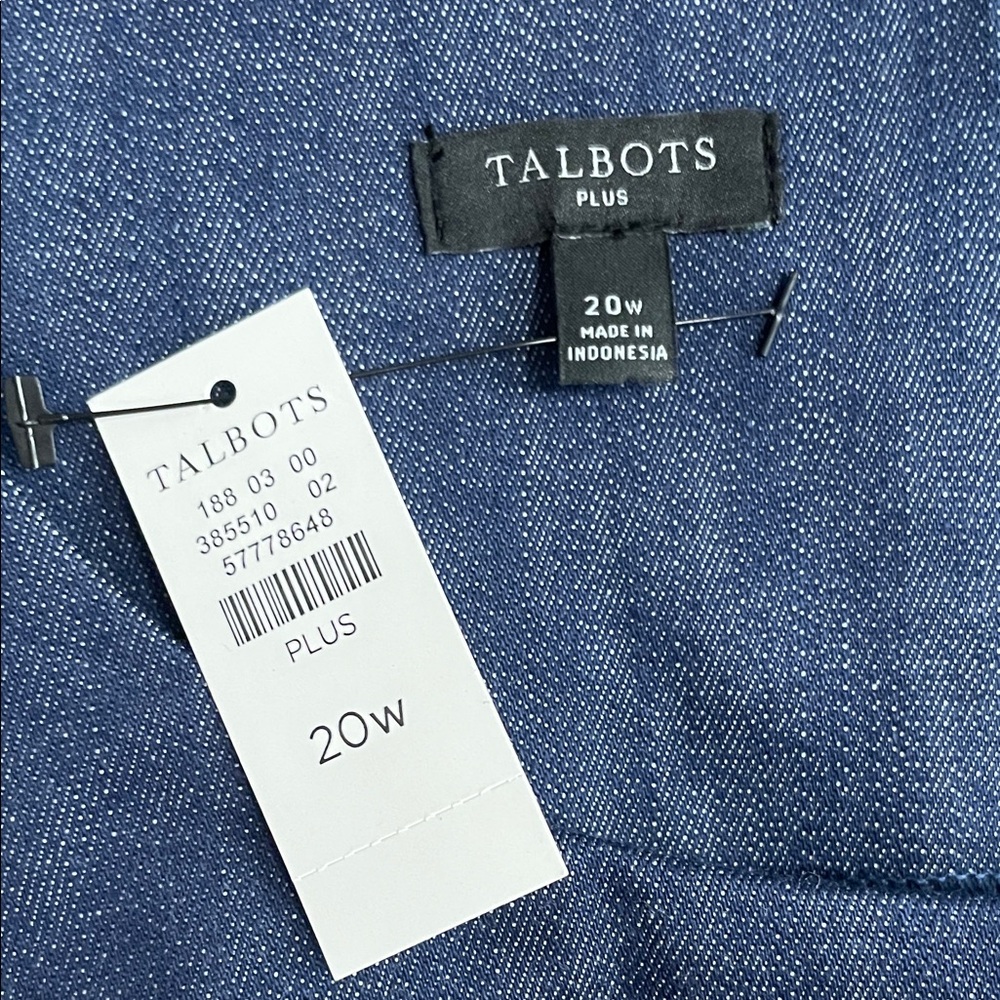 Talbots Denim Sleeveless Shift Dress, 20W — NWT - Picture 3 of 12